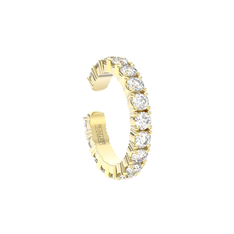 Diamond eternity claw setting ring / ear cuff by formes yellow
