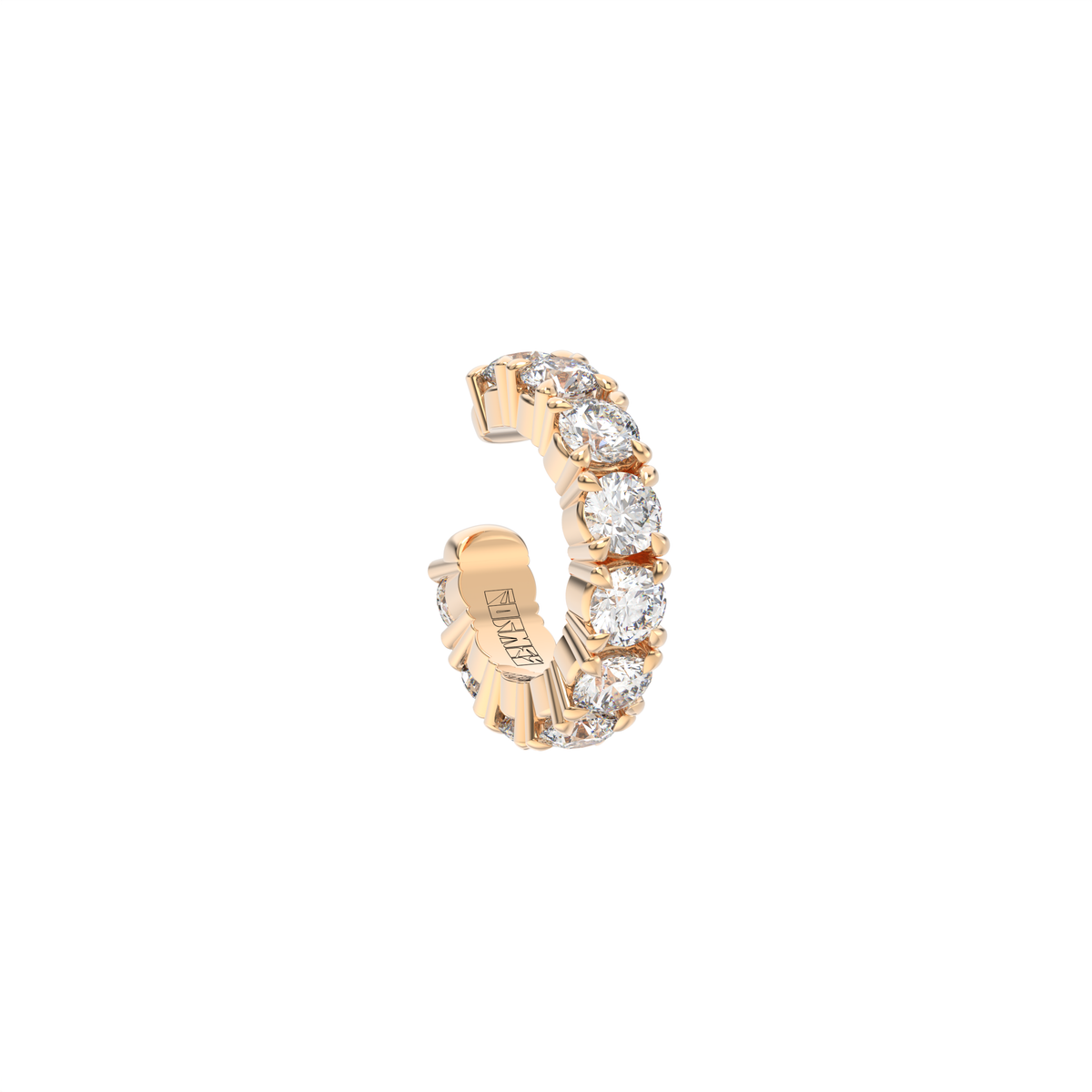 Rose Gold Edgy ear cuff with diamonds by Formes
