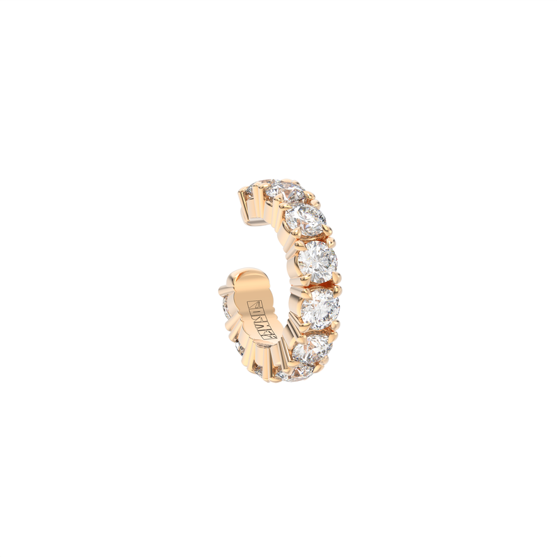 Rose Gold Edgy ear cuff with diamonds by Formes