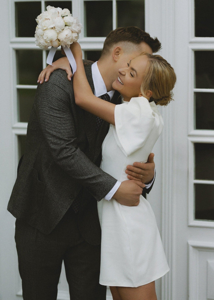 Evelina and Marius wedding day with Fomes wedding rings