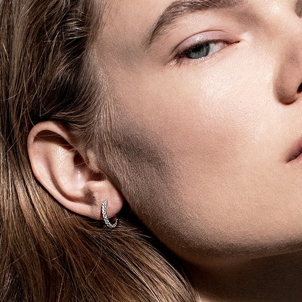 Fine diamonds hoop earrings by Formes, with Kornelija Tocionyte