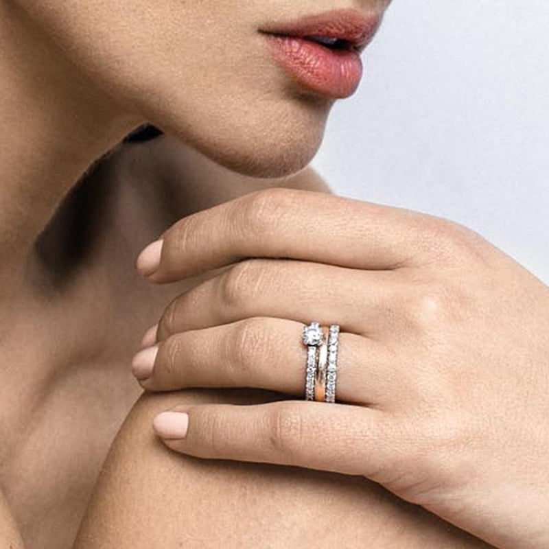 Fine eternity band with diamonds by Formes with Justina Jarute