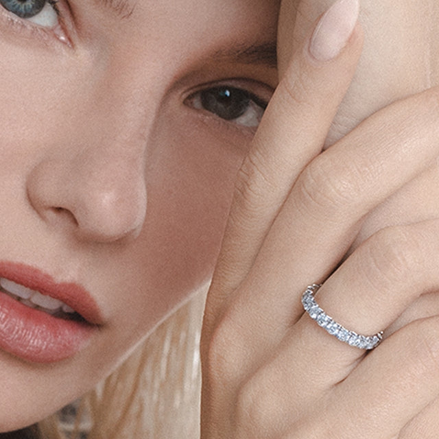 diamonds eternity band white gold formes