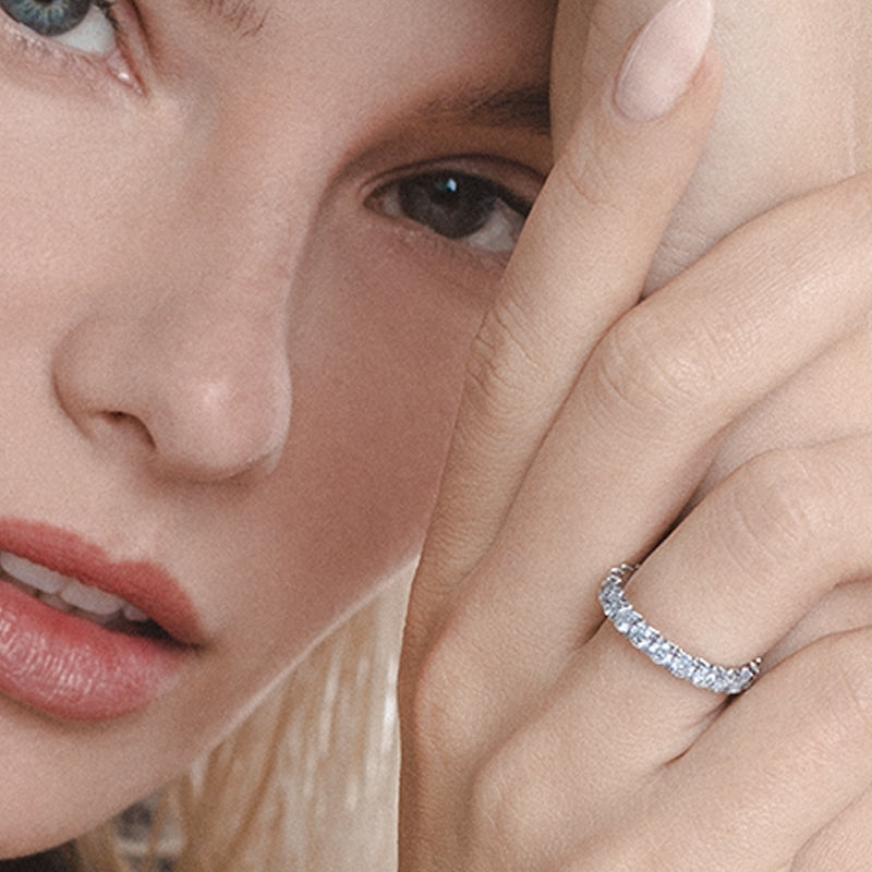 diamonds eternity band white gold formes