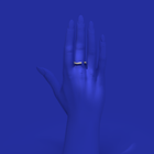 Blue Edges - Curved Ring/Ear Cuff by Formesjewelry.com