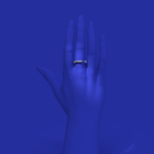 Blue Edges - Straight Ring/Ear Cuff by Formesjewelry.com