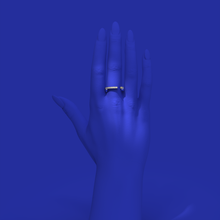 Blue Edges - Straight Ring/Ear Cuff by Formesjewelry.com