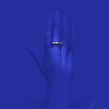 Blue Edges Claw Ring/Ear Cuff by Formesjewelry.com