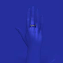Blue Edges Fine Ring/Ear Cuff by Formesjewelry.com