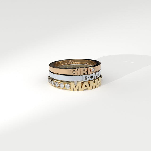 mama eternity ring with lab grown diamonds by Formes