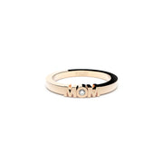 Mom ring in gold with diamond by Formes Fine Jewelry rose front