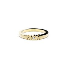 Mom ring in gold with diamond by Formes Fine Jewelry yellow front