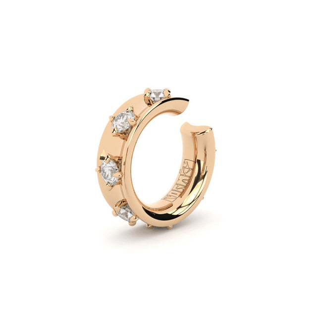 ON THE CLOUDS ear cuff with diamonds