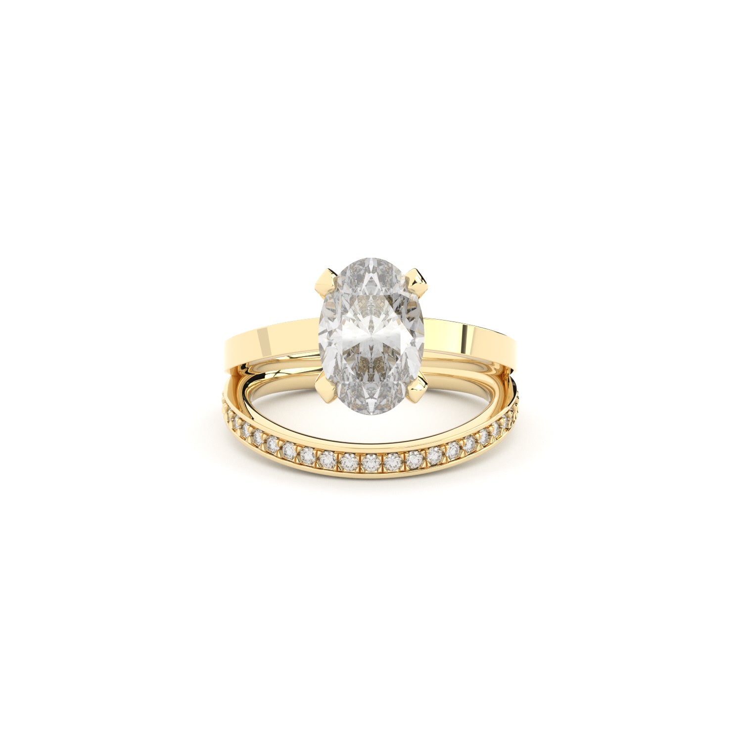 Reflection ring oval front