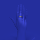 Blue Edges – lenktas deimantinės juostelės žiedas iš Formesjewelry.com