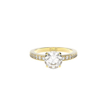 Tiny Clash Crown Bezel Engagement Ring, ~1.50 ct Diamonds