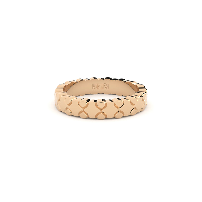 Tiny clash wedding ring