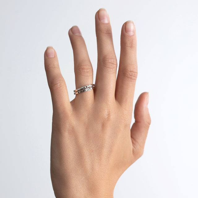 boy and girl rings in white