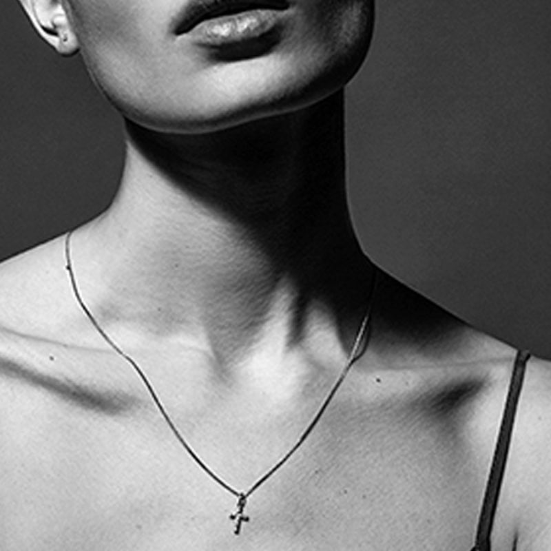 handmade cross pendant with lab grown or natural diamonds by Formes