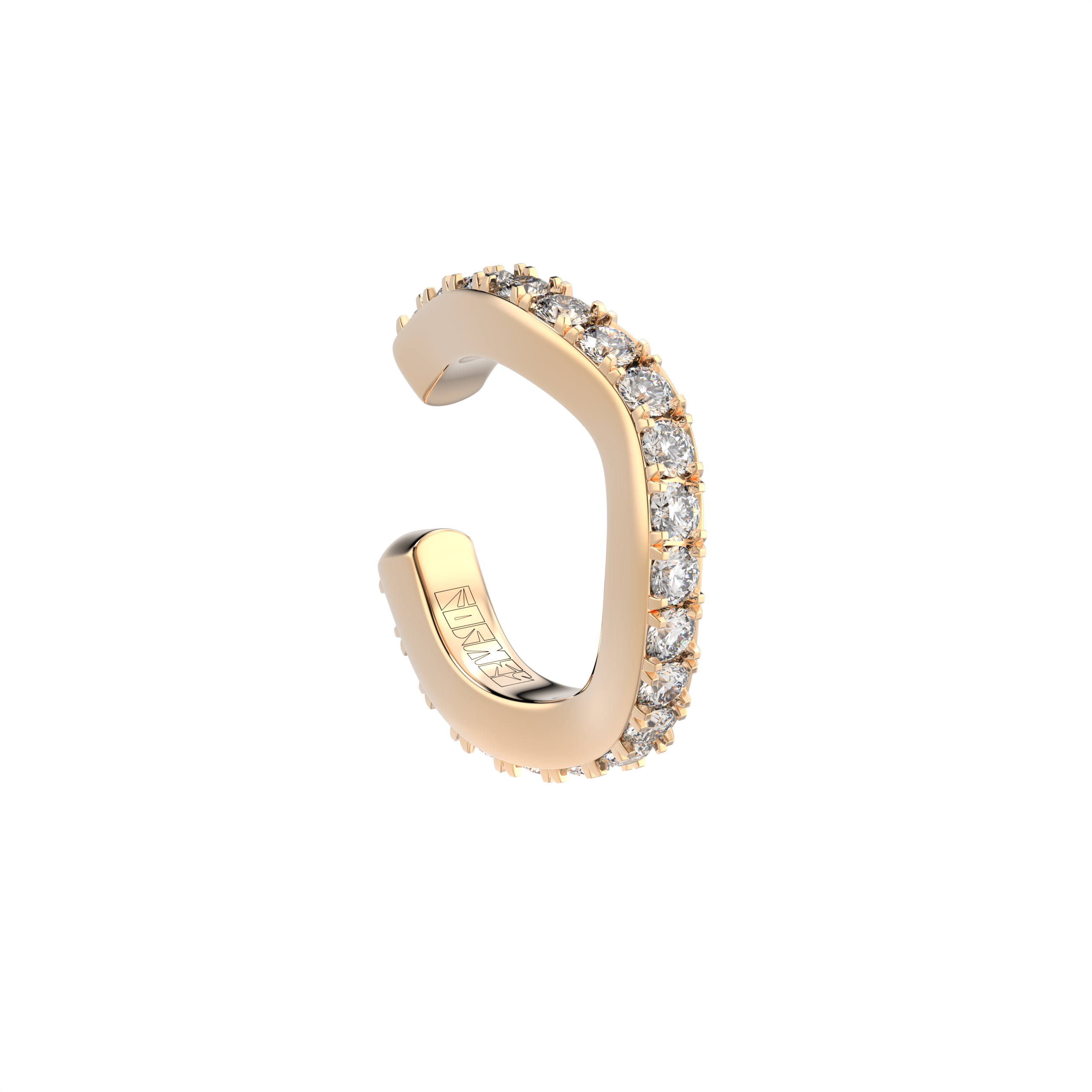 curved diamond ear cuff by Formes Fine Jewelry