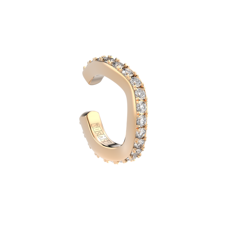 lenktas deimantinis Auskaras manžetė iš „Formes Fine Jewelry“