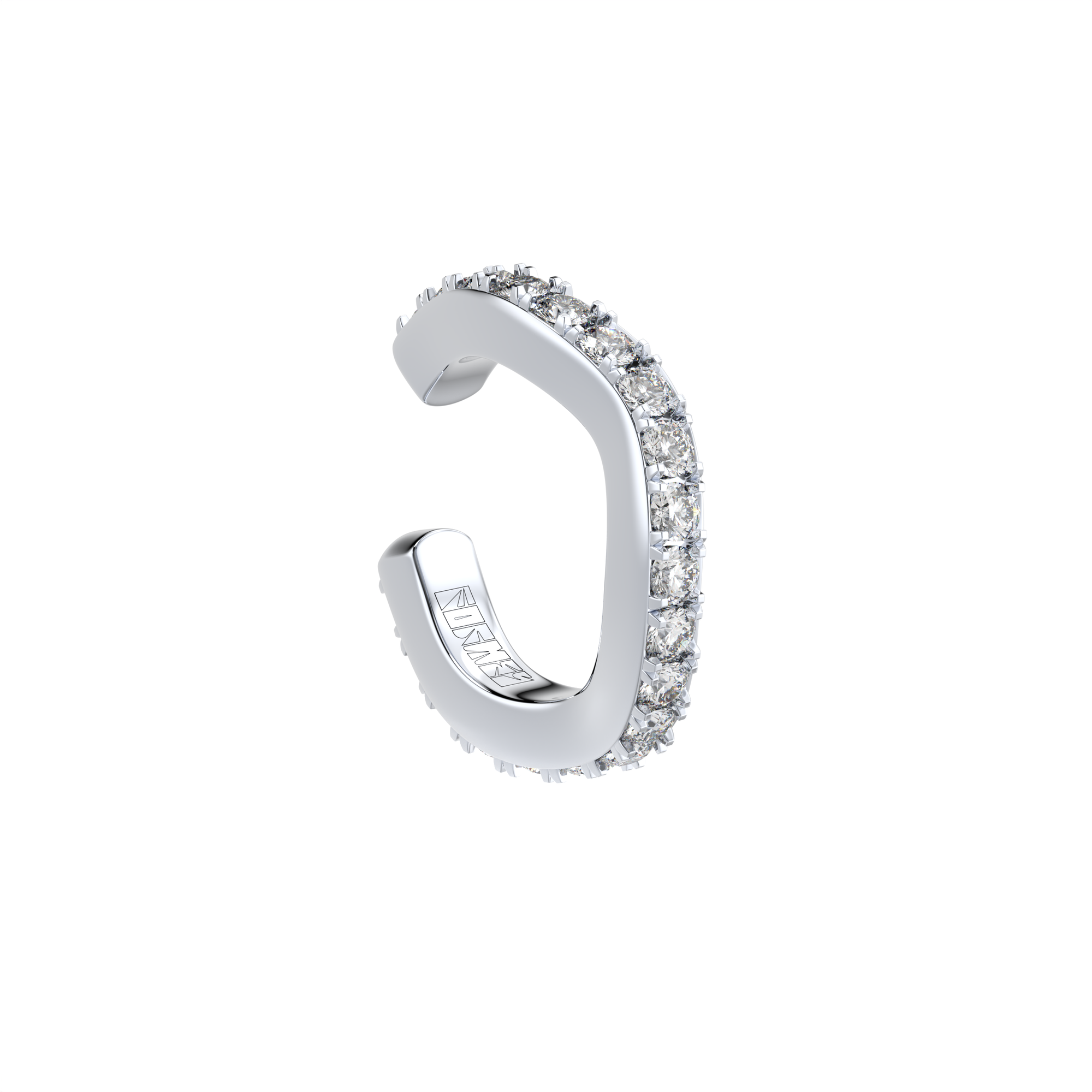 curved diamond ear cuff by Formes Fine Jewelry