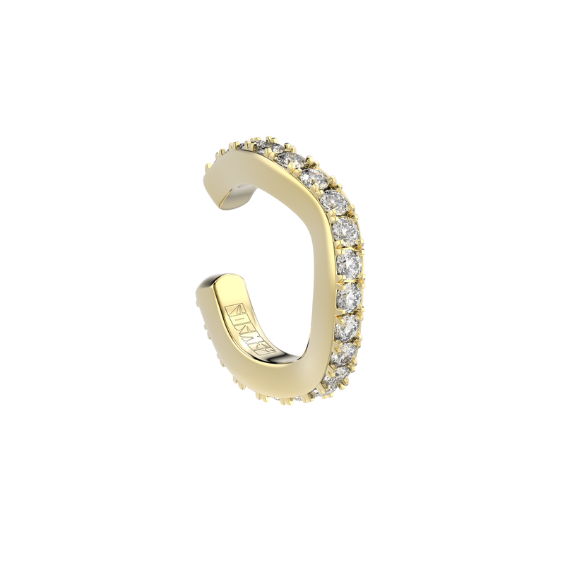 lenktas deimantinis Auskaras manžetė iš „Formes Fine Jewelry“