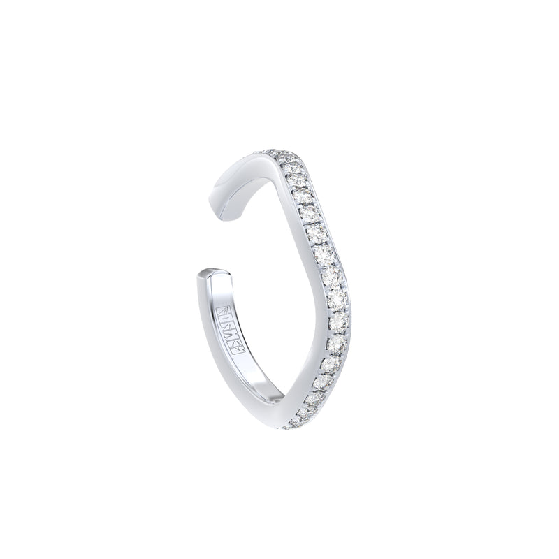 Blue Edges - Curved Ring/Ear Cuff by Formesjewelry.com