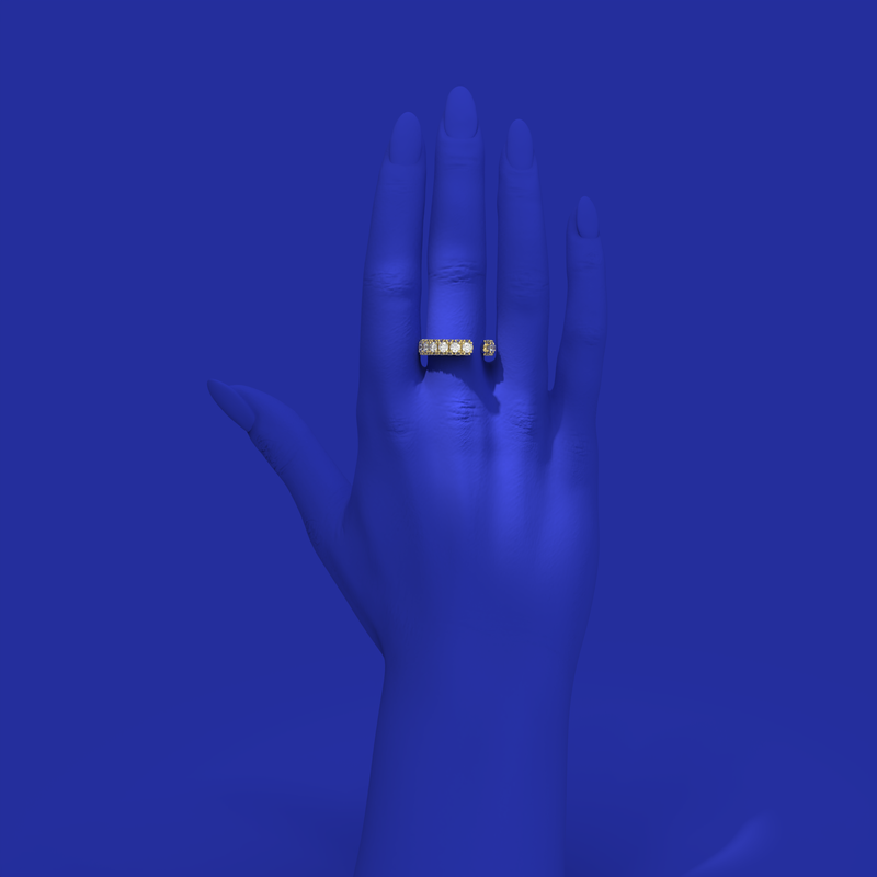 Formes Fine Jewelry dizainerių juvelyrika su deimantais Auskaras manžetė ir žiedas iš trijų pusių ant rankos