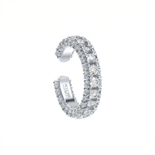 designer diamond ear cuff and ring three sides by Formes Fine Jewelry White gold
