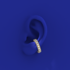designer diamond ear cuff and ring three sides by Formes Fine Jewelry on ear