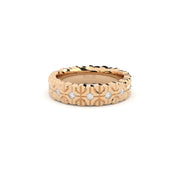 designer wedding ring with conceptual lines and shapes