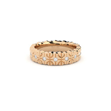 designer wedding ring with conceptual lines and shapes