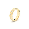 designer wedding ring with conceptual lines and shapes