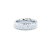 designer wedding ring with conceptual lines and shapes