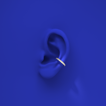 diamond ear cuff by Formes blue

