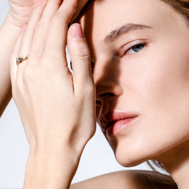 duo engagement rings with natural or lab grown diamonds