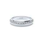 Tiny Clash edgy wedding ring with a single diamonds line
