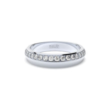 Tiny Clash edgy wedding ring with a single diamonds line