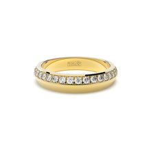 Tiny Clash edgy wedding ring with a single diamonds line