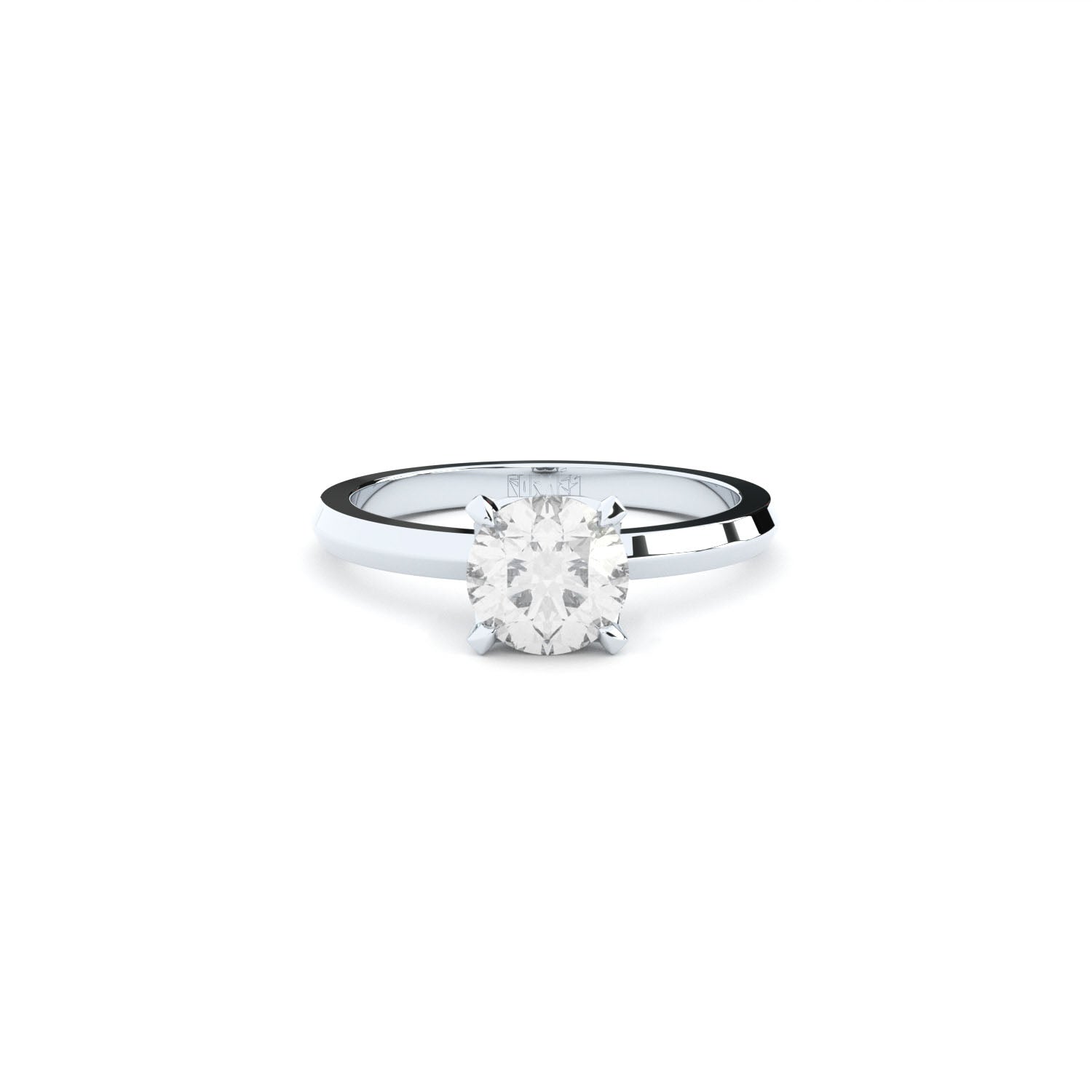 1 ct Lab grown or natural diamond fine engagement ring with a twist by Formes
