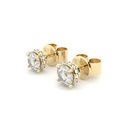 fine diamonds studs inverted diamonds