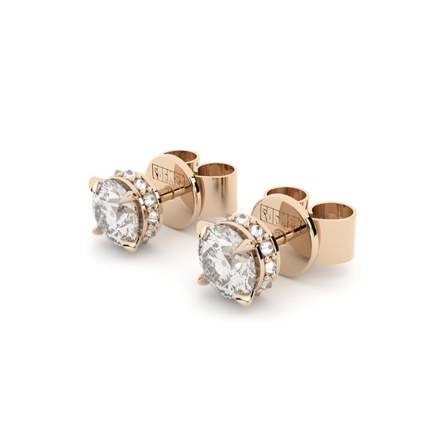 fine diamonds studs inverted diamonds