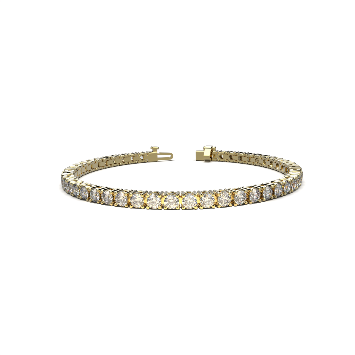 Tennis bracelet with diamonds by Formes Fine Jewelry with perfect closure