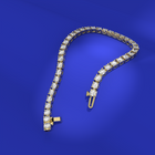 Tennis bracelet with diamonds by Formes Fine Jewelry with perfect closure