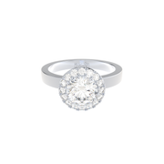 modern halo diamond engagement ring by formes fine jewelry white gold