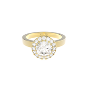 modern halo diamond engagement ring by formes fine jewelry
