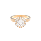 modern halo diamond engagement ring by formes fine jewelry rose gold