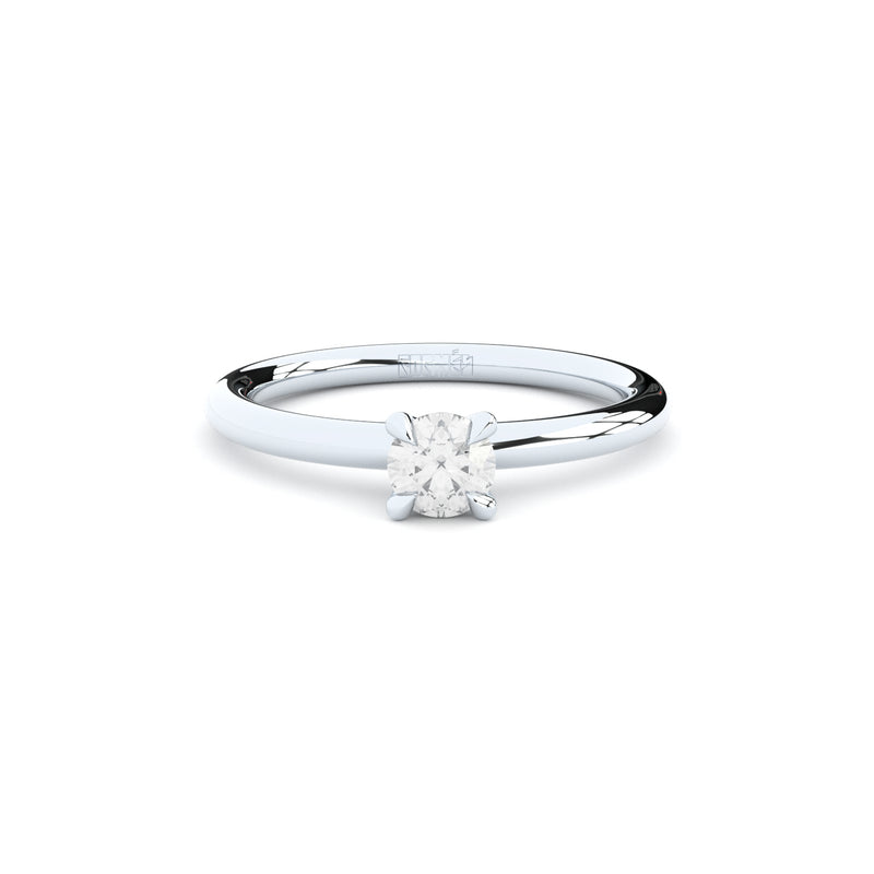 handcrafted engagement ring with lab made or natural diamonds by formes white