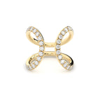 ring ear cuff yellow gold and diamonds